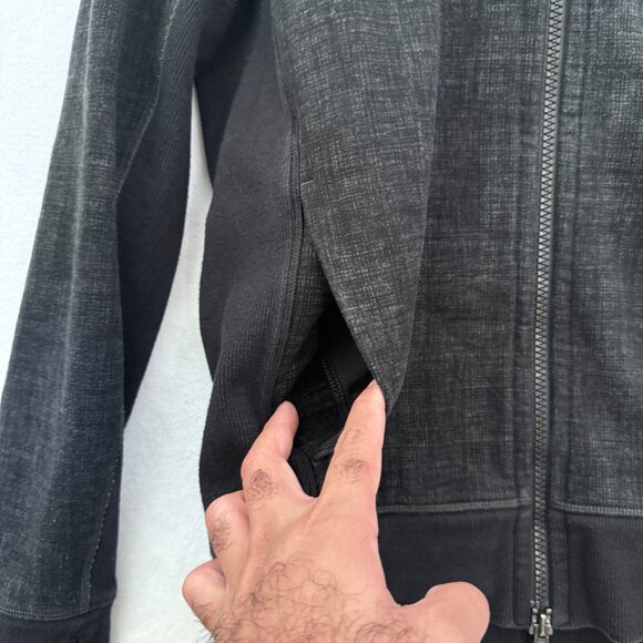 Lululemon Scuba Hoodie Mens M Gray Full Zip Heavyweight Sweatshirt Fleece - Picture 6 of 9